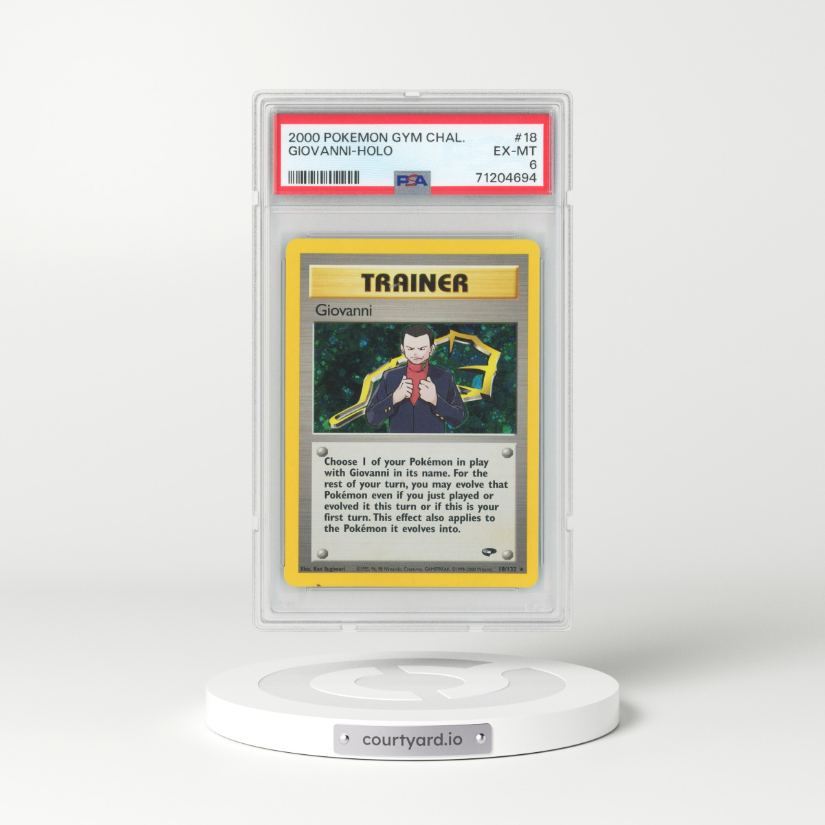 2000 Gym Challenge #18 Giovanni - Holo (PSA 6 EX-MT)