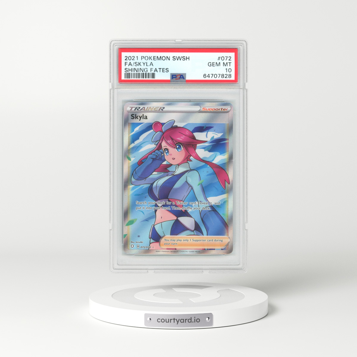 2021 Shining Fates #72 Skyla - Full Art Holo (PSA 10 GEM MINT)