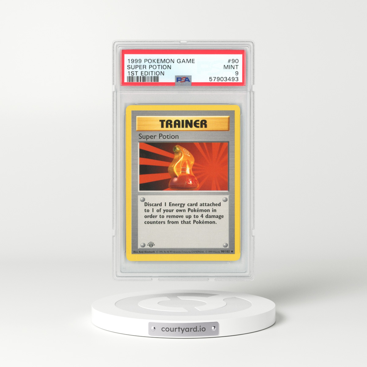 1999 Base Set #90 Super Potion - 1st Edition Shadowless (PSA 9 MINT)