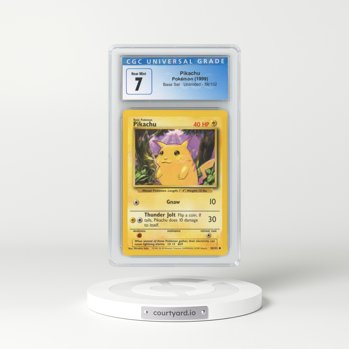 Base Set 58 Pikachu Yellow Cheeks PSA 7