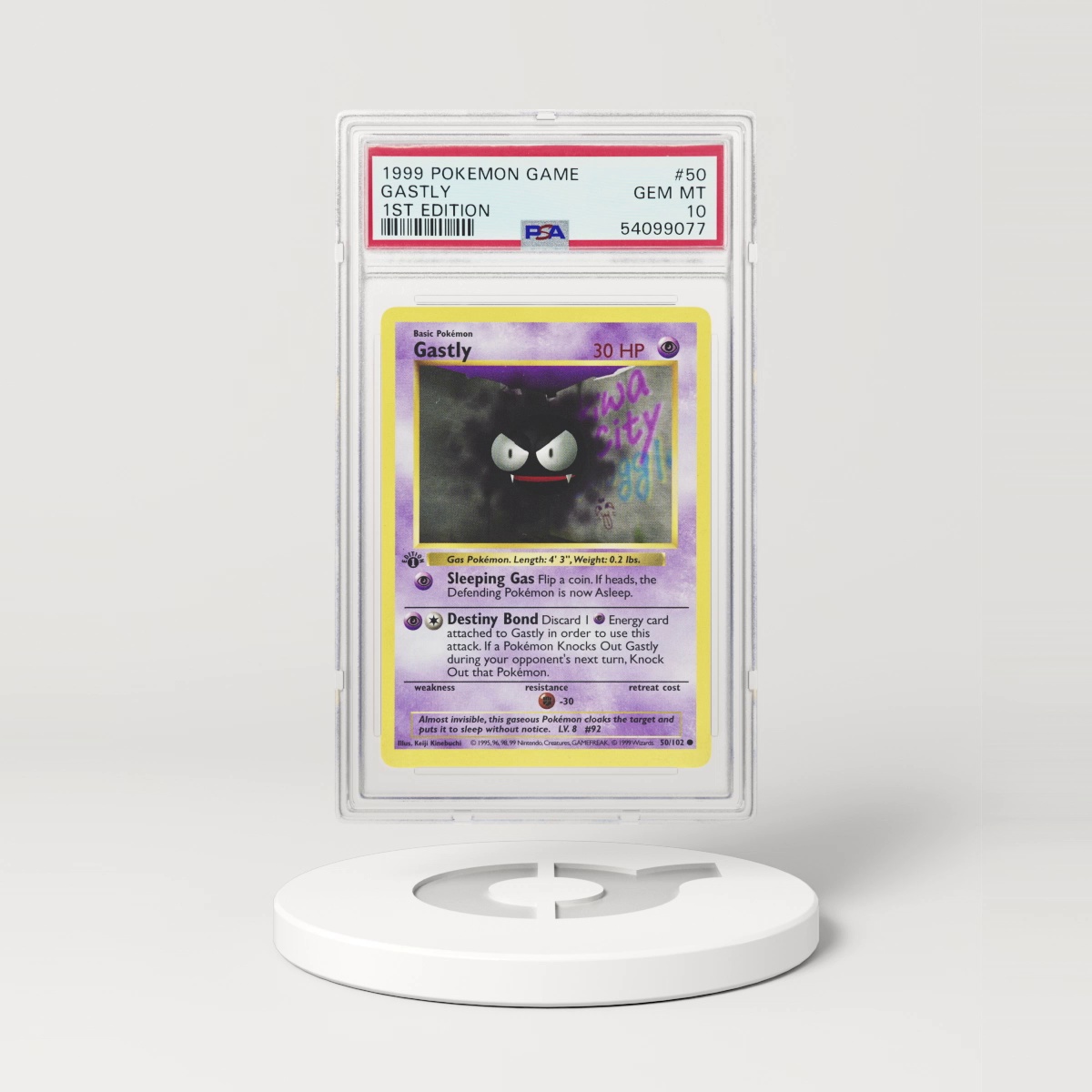 1999 Base Set #50 Gastly - 1st Edition Shadowless (PSA 10 GEM MINT)