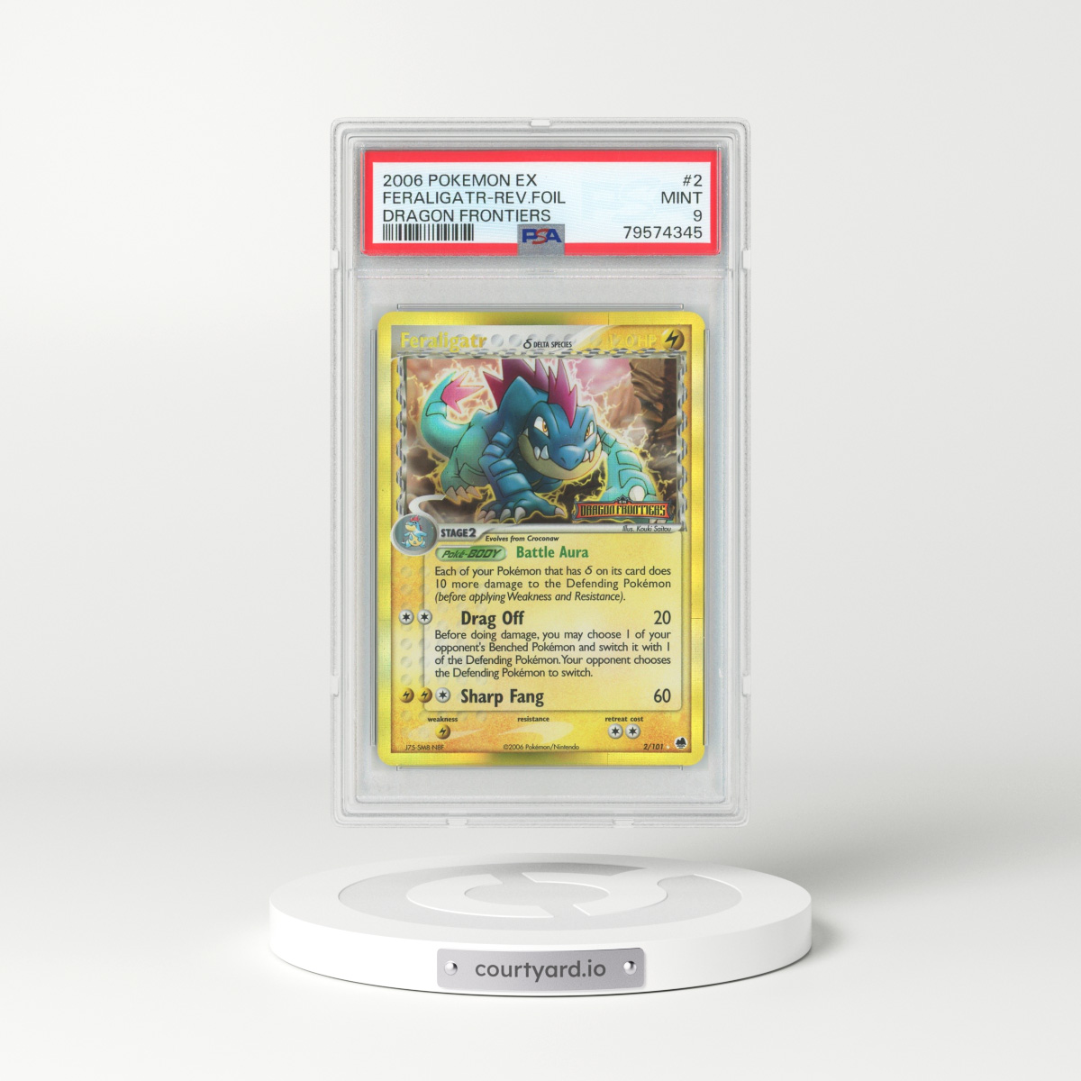 2006 EX Dragon Frontiers #2 Feraligatr - Holo (PSA 9 MINT)