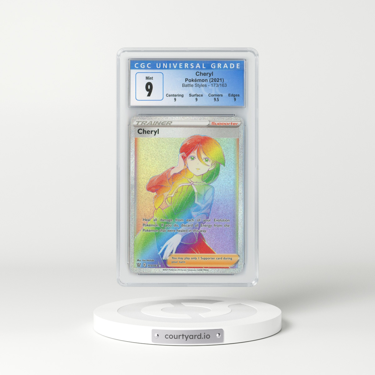 2021 Battle Styles #173 Cheryl - Full Art Holo (CGC 9 MINT)