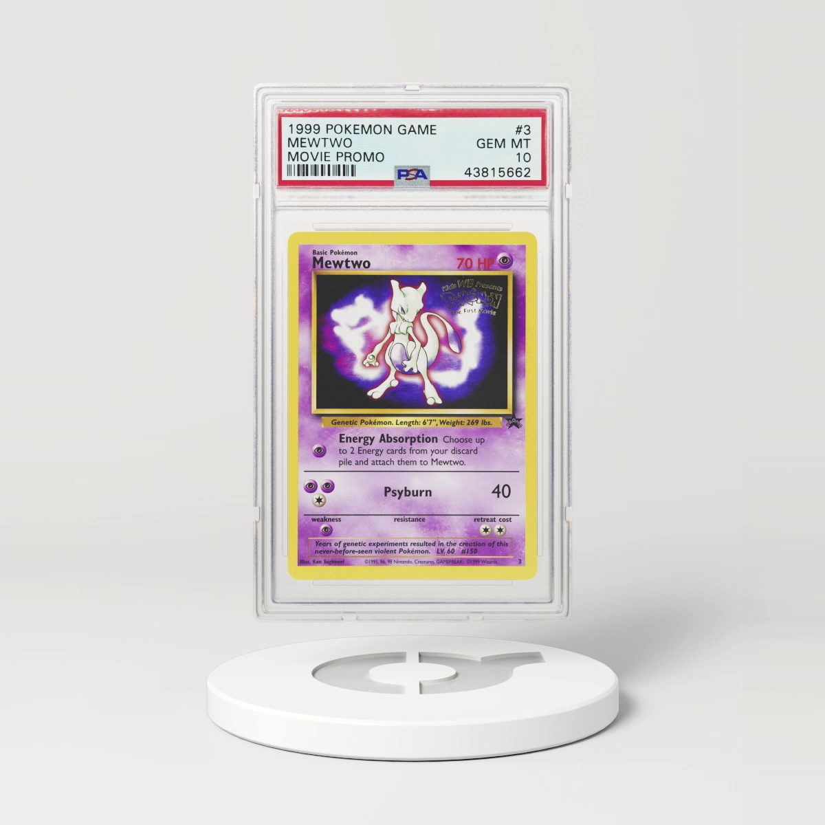 1999 Black Star Promo #3 Mewtwo (PSA 10 GEM MINT)