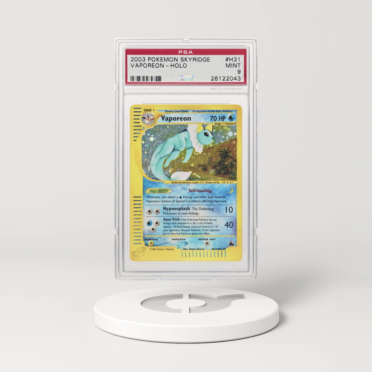 2003 Skyridge #H31 Vaporeon - Holo (PSA 9 MINT)