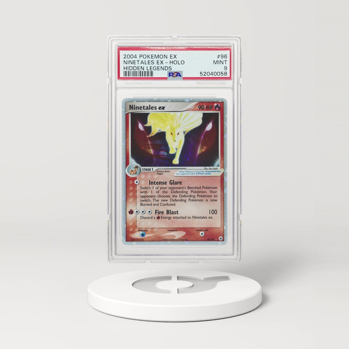 2004 EX Hidden Legends #96 Ninetales EX - Holo (PSA 9 MINT)