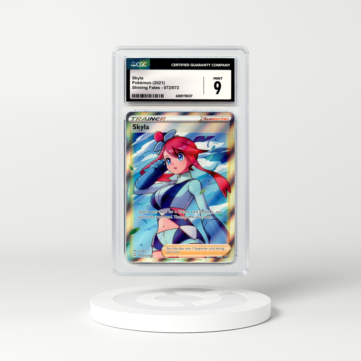 2021 Shining Fates #72 Skyla - Full Art Holo (CGC 9 MINT)