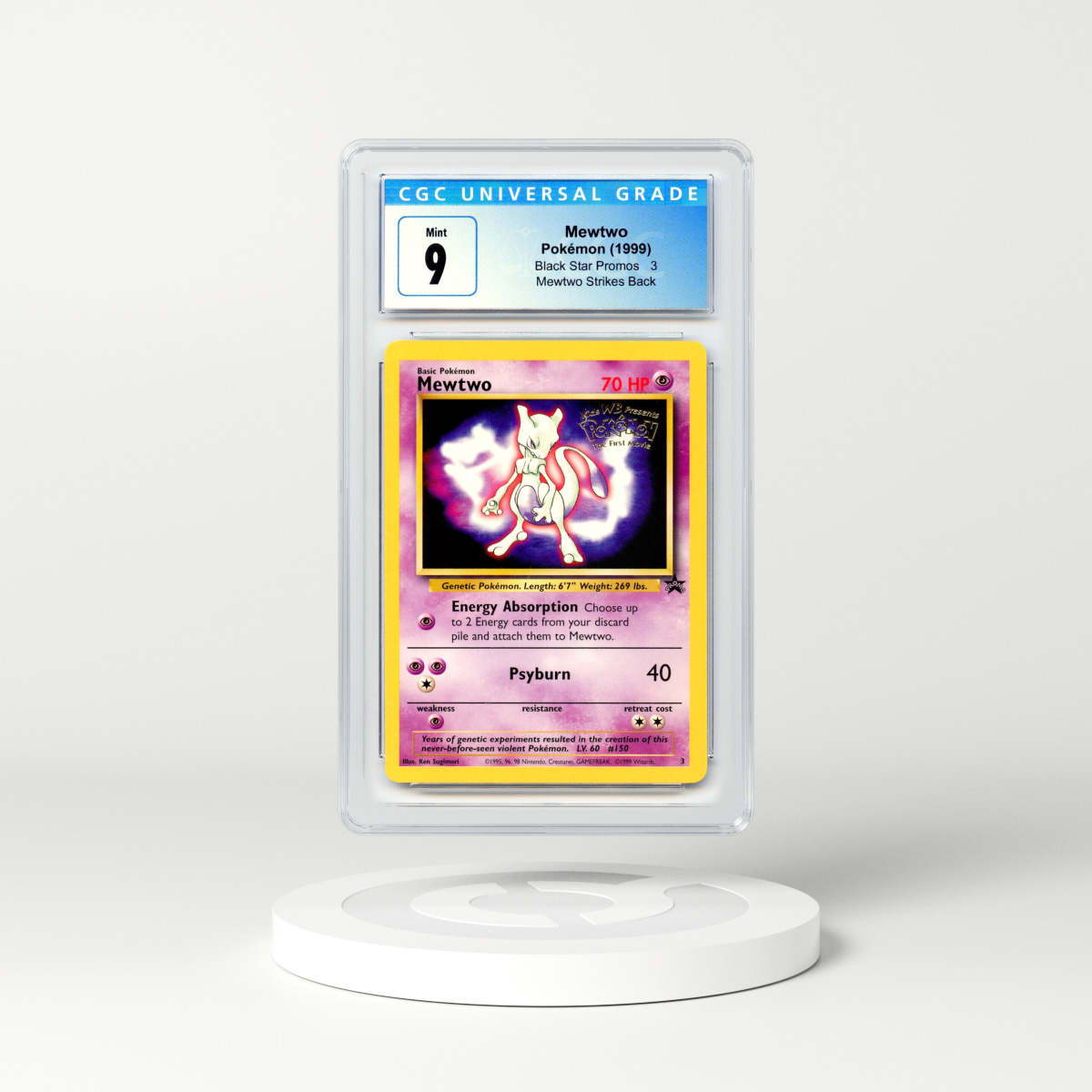 1999 Pokémon Movie Promo #3 Mewtwo (CGC 9 MINT)