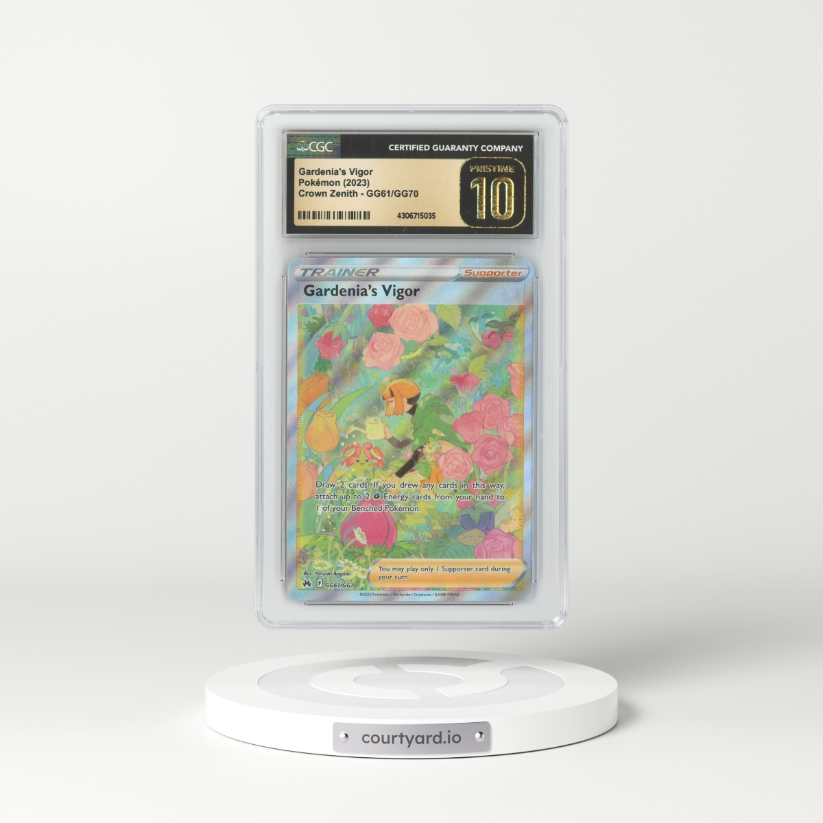 2023 Crown Zenith #GG61 Gardenia's Vigor - Full Art Holo (CGC 10 PRISTINE)