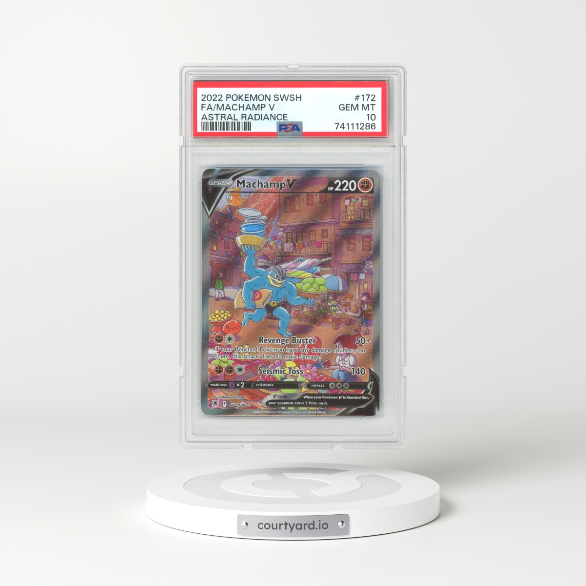 2022 Astral Radiance #172 Machamp V - Full Art Holo (PSA 10 GEM MINT)