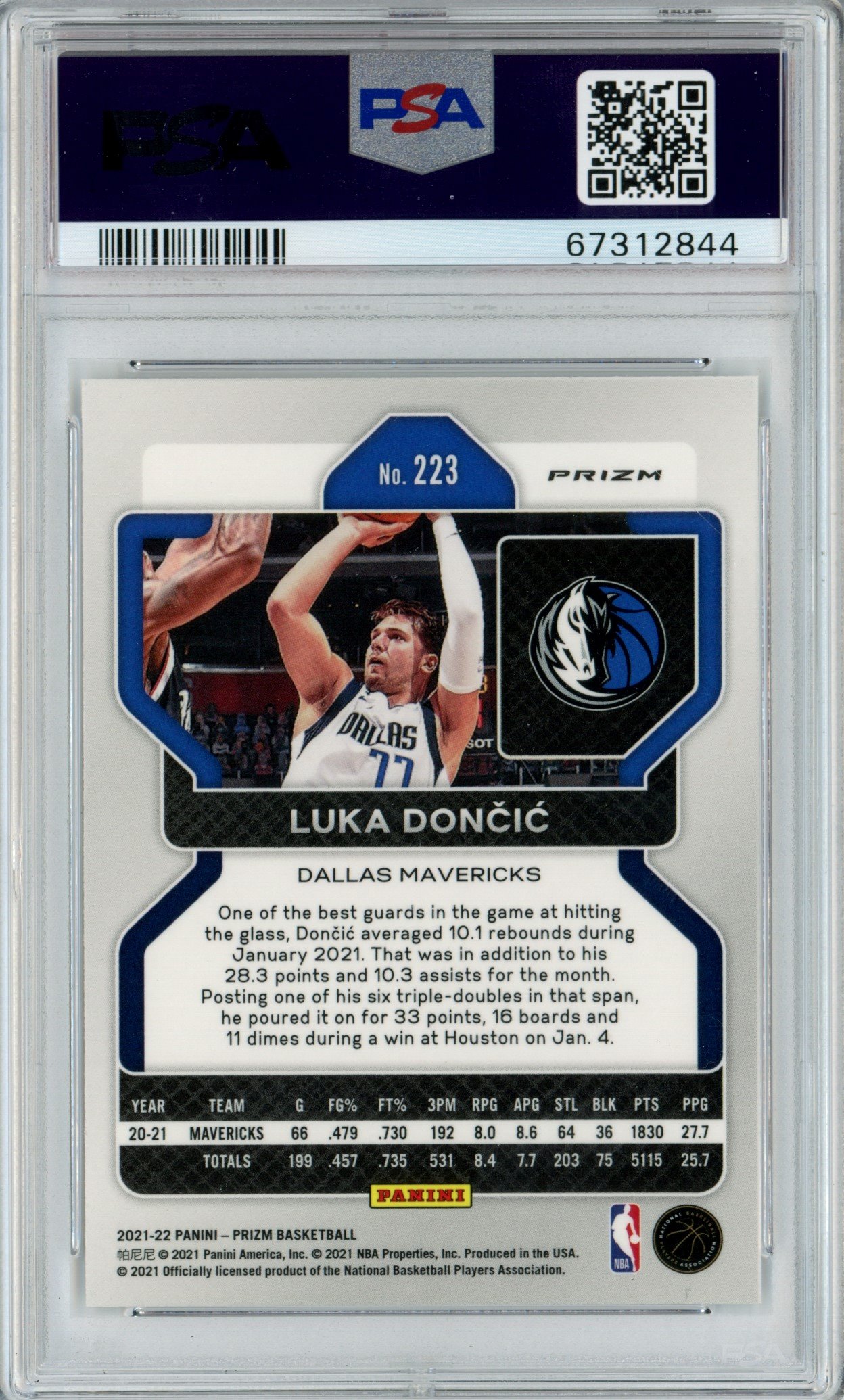 2021 Prizm #223 Luka Doncic - Ice (PSA 10 GEM MINT) | Courtyard.io