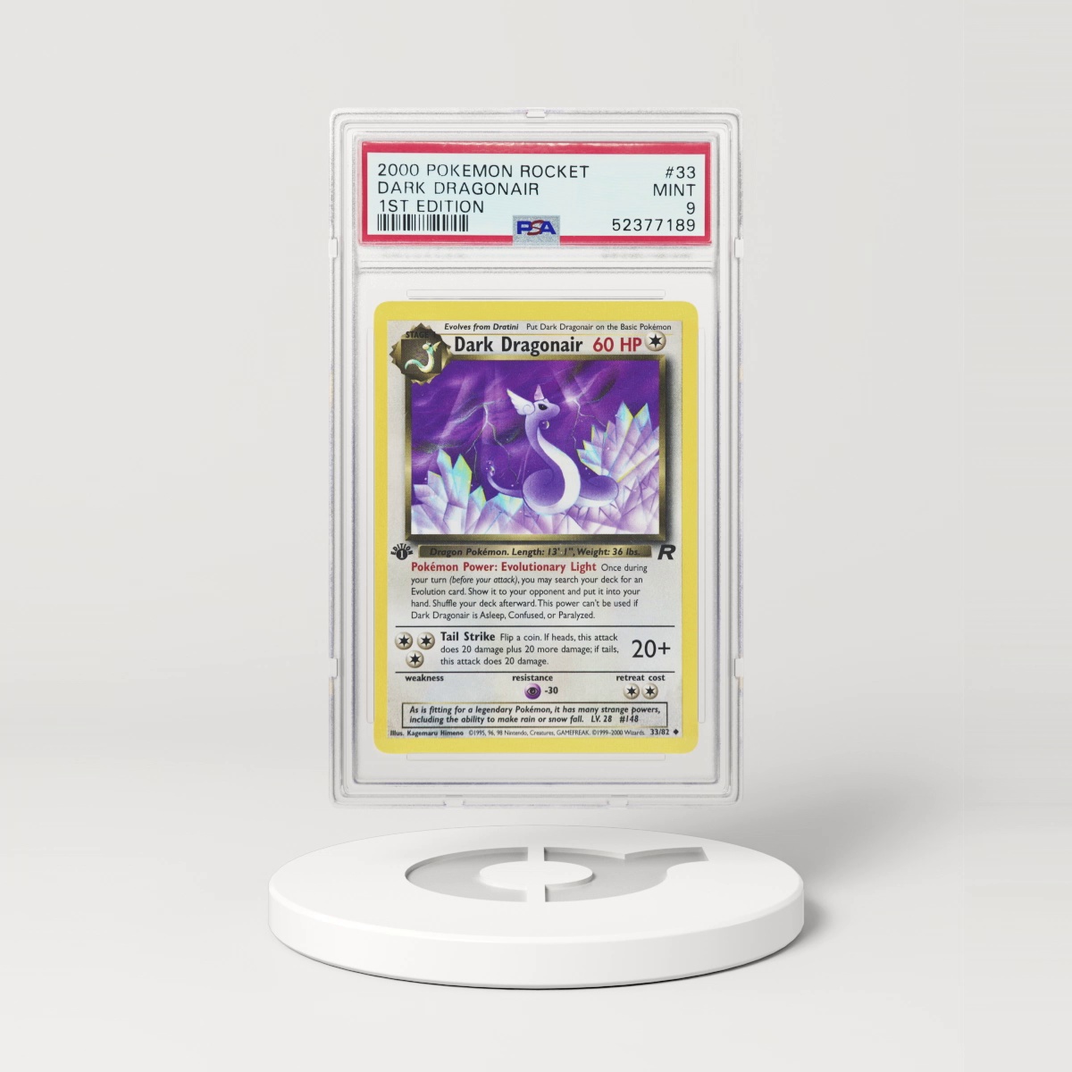 2000 Team Rocket #33 Dark Dragonair - 1st Edition (PSA 9 MINT)