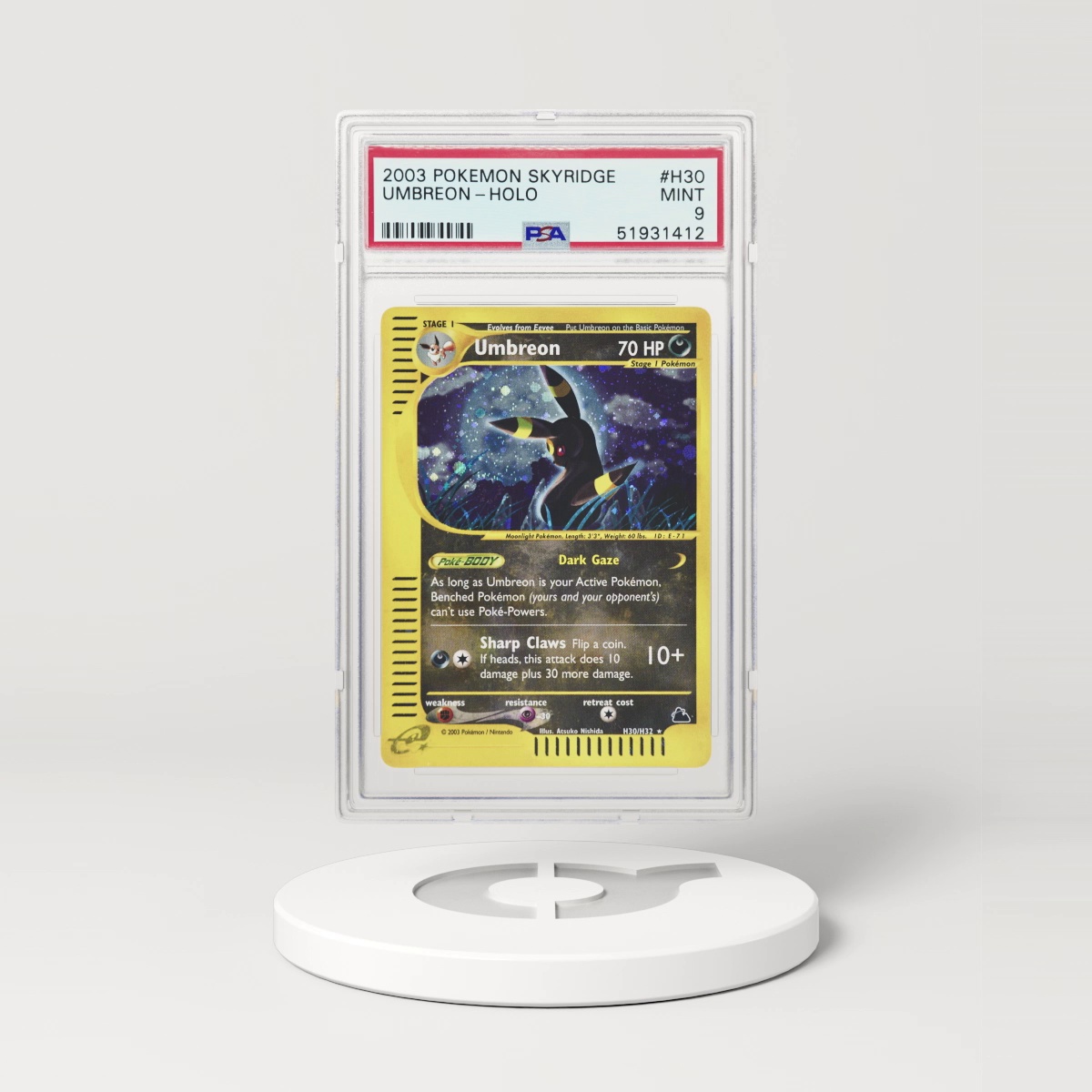 2003 Skyridge #H30 Umbreon - Holo (PSA 9 MINT)
