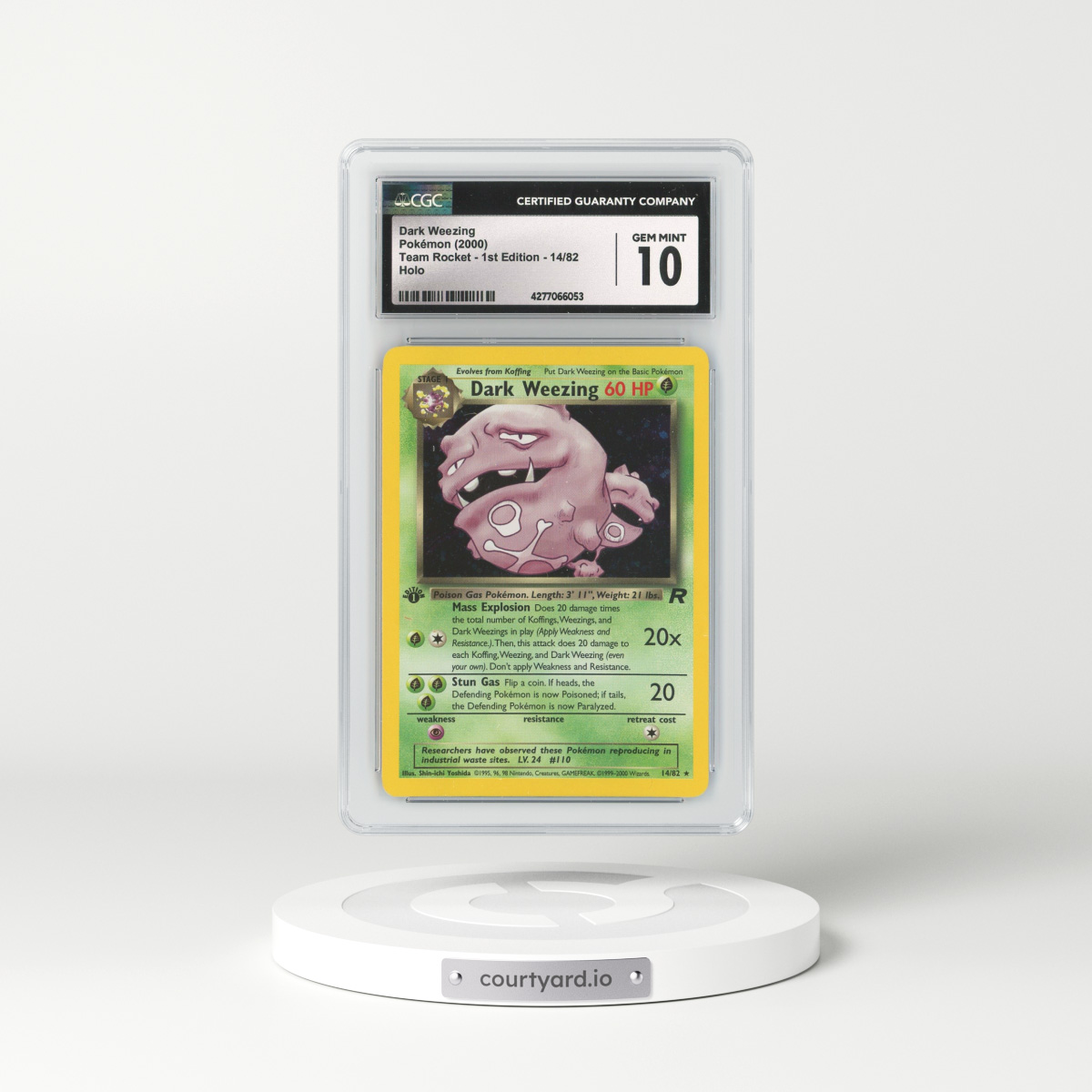 2000 Team Rocket #14 Dark Weezing - 1st Edition Holo (CGC 10 GEM MINT)