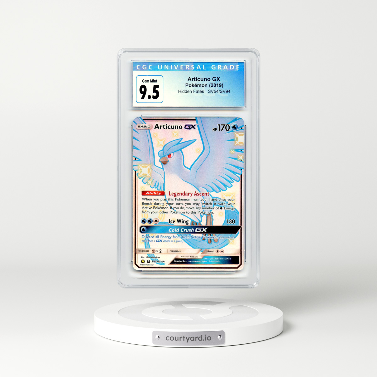 PSA 10 Gem Mint - SHINY ARTICUNO GX FULL ART - Pokemon