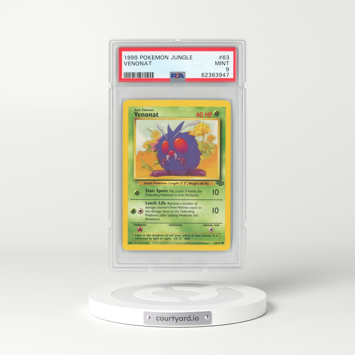 1999 Jungle #63 Venonat (PSA 9 MINT)