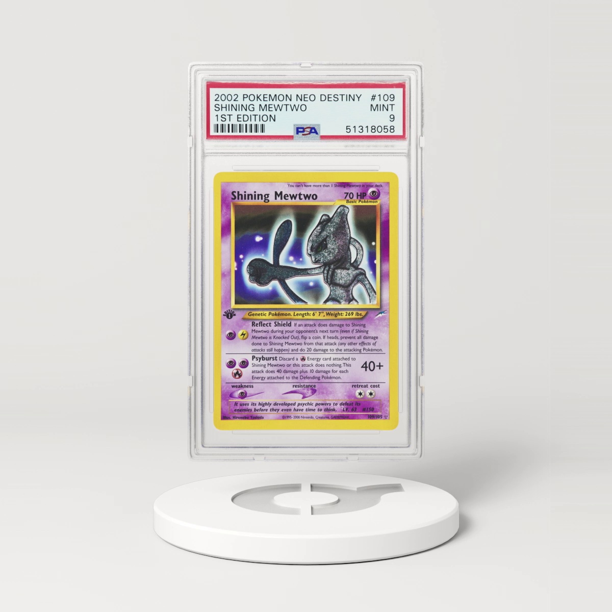  Pokemon - Shining Mewtwo (109) - Neo Destiny - Holo : Toys &  Games