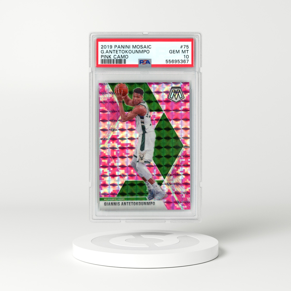  2020 Mosaic Football Prizm Camo Pink #43 Charles