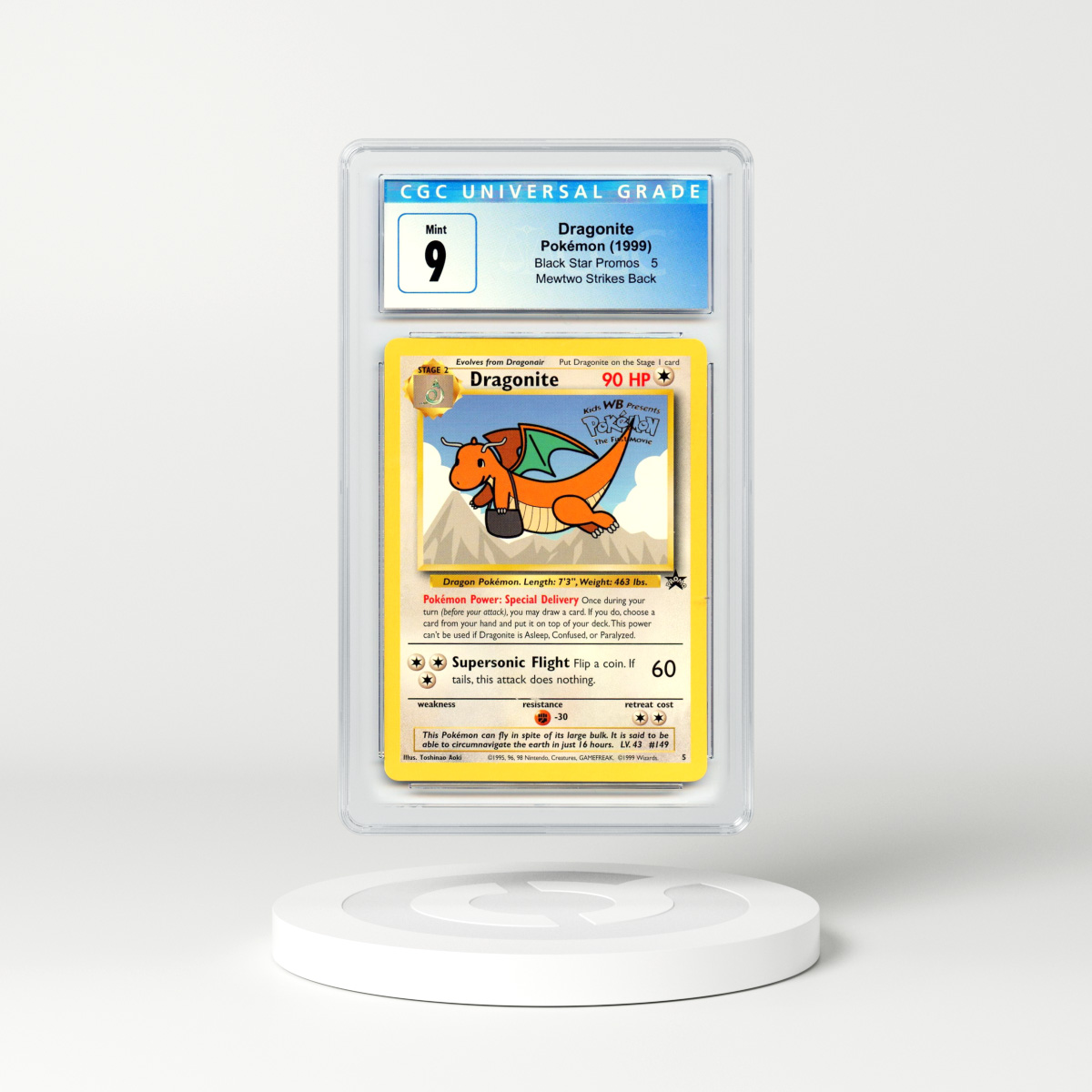 1999 Pokémon Movie Promo #5 Dragonite (CGC 9 MINT)